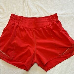 Lululemon Hotty Hot Red Shorts